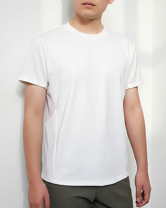 霧面清輕圓領短袖上衣