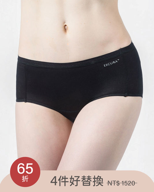 抗菌/保濕 中腰內褲 4件組