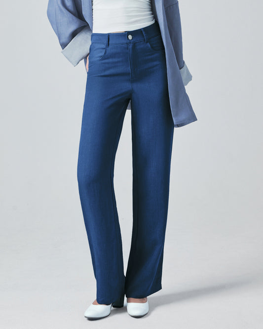 女性直筒牛仔褲