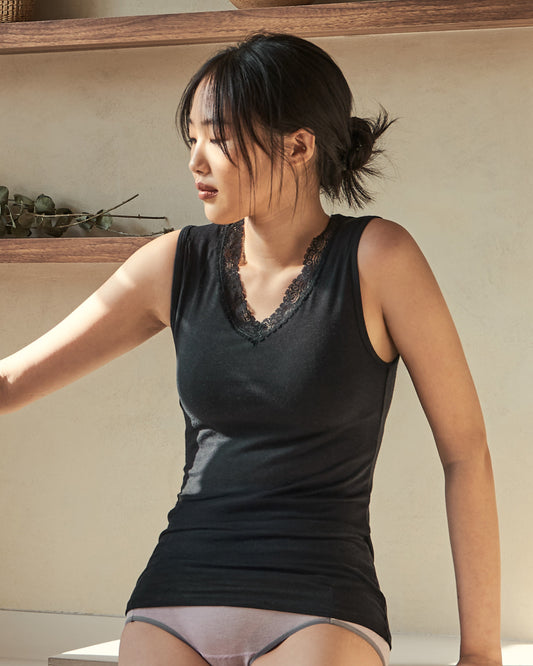 海藻調溫V領背心