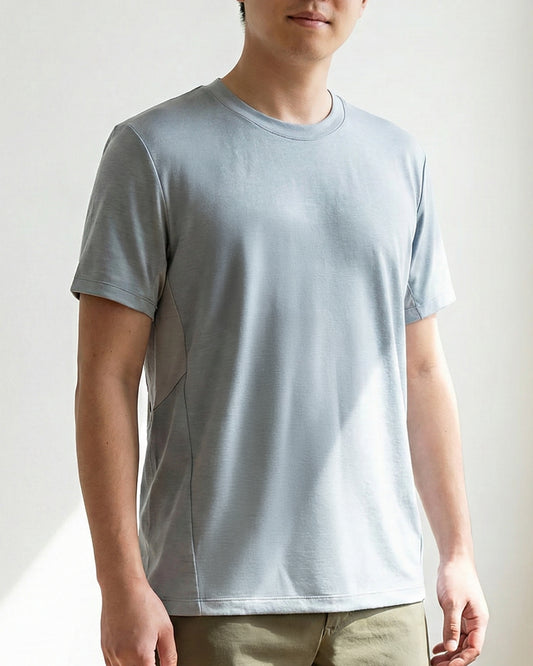 霧面清輕圓領短袖上衣