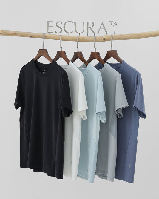 清輕圓領短袖上衣