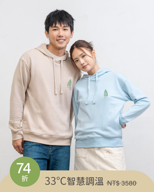 斯創聯名X感溫機能刺繡帽T｜33℃感溫系列