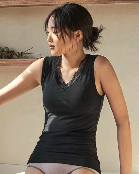 海藻調溫V領背心