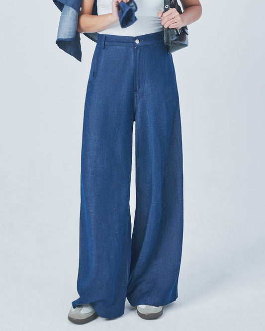 女性寬版牛仔褲