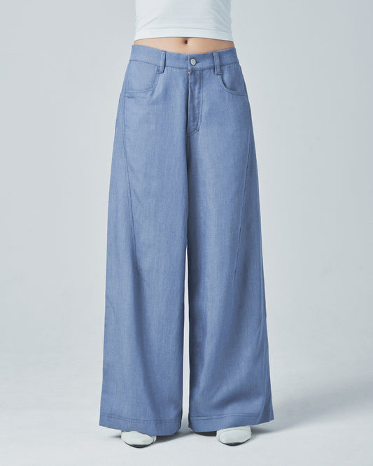 女性寬版牛仔褲